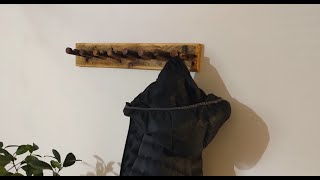 DIY - Coat Rack Hanger. Very Cheap Scrap Wood Coat Hanger