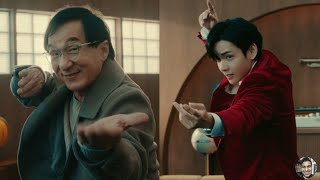BTS V / Taehyung with Jackie Chan for Siminvest Ad