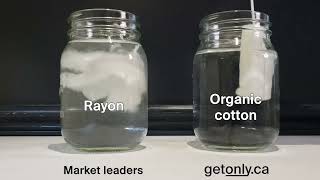 Organic Cotton Vs Rayon Water Test - Only Organic, Sustainable Period Products - Getonly.ca