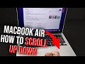 MacBook Air How to scroll up down with trackpad