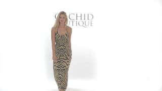 2013 'Cape Black Karine' Animal Print Dress by Vix Swimwear