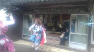 小倉物部神社鬼太鼓 門付け