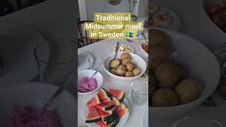 Traditional midsummer meal Sweden #shorts #midsummernight #Sweden #traditionalfood