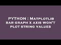 PYTHON : Matplotlib bar graph x axis won't plot string values