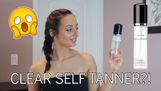 CLEAR SELF TANNER?!| TAN-LUXE HYDRA MOUSSE HYDRATING SELF-TAN MOUSSE REVIEW + DEMO | SELF TAN REVIEW