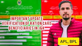 Important Update: Verification of Ration Card Beneficiaries in J\u0026K