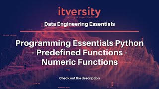 Programming Essentials Python - Predefined Functions - Numeric Functions