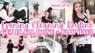 2025 MOM OF 4 WINTER EVENING CLEANING ROUTINE | ALDI HAUL + GET IT ALL DONE