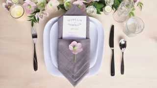 Table Setting Tips: Menu Napkin Folds - Diamond Pouch Fold