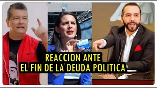 Oposición reacciona a la eliminación de la deuda politica