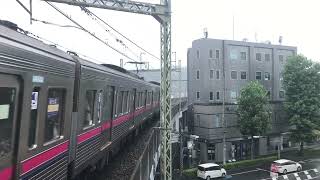 京王7000系　京王稲田堤駅到着