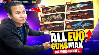 Upgrading All Evo Gun Skins Max with More Than 50000 Diamonds 😱 New Diamond 💎 King Tonde Gamer 😂