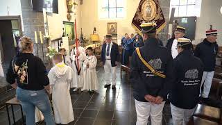 Premier tour de Sainte Rolende Gerpinnes centre 2023 10 Rentrée de la procession