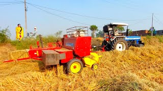 New Holland 3630 Tractor with New Holland SQUARE BALER BC5060 Amazing Work