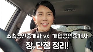 개업공인중개사 와 소속공인중개사 장 단점