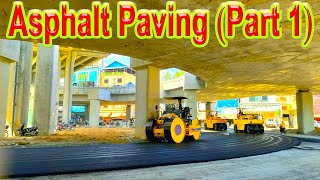 Asphalt Paving on the Ground Road of Morodok Techo Flyover | Phnom Penh City Development | Part 1