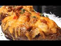 CRAB Stuffed LOADED Baked Potatoes | Seafood Baked Potatoes