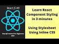 Styling Components in React with Stylesheet and with Inline CSS: Part 9