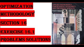 Ch # 16 Sec # 16.1(Q1-48) Part # 1 Optimization Methodology: Derivatives Business Math Frank Budnick