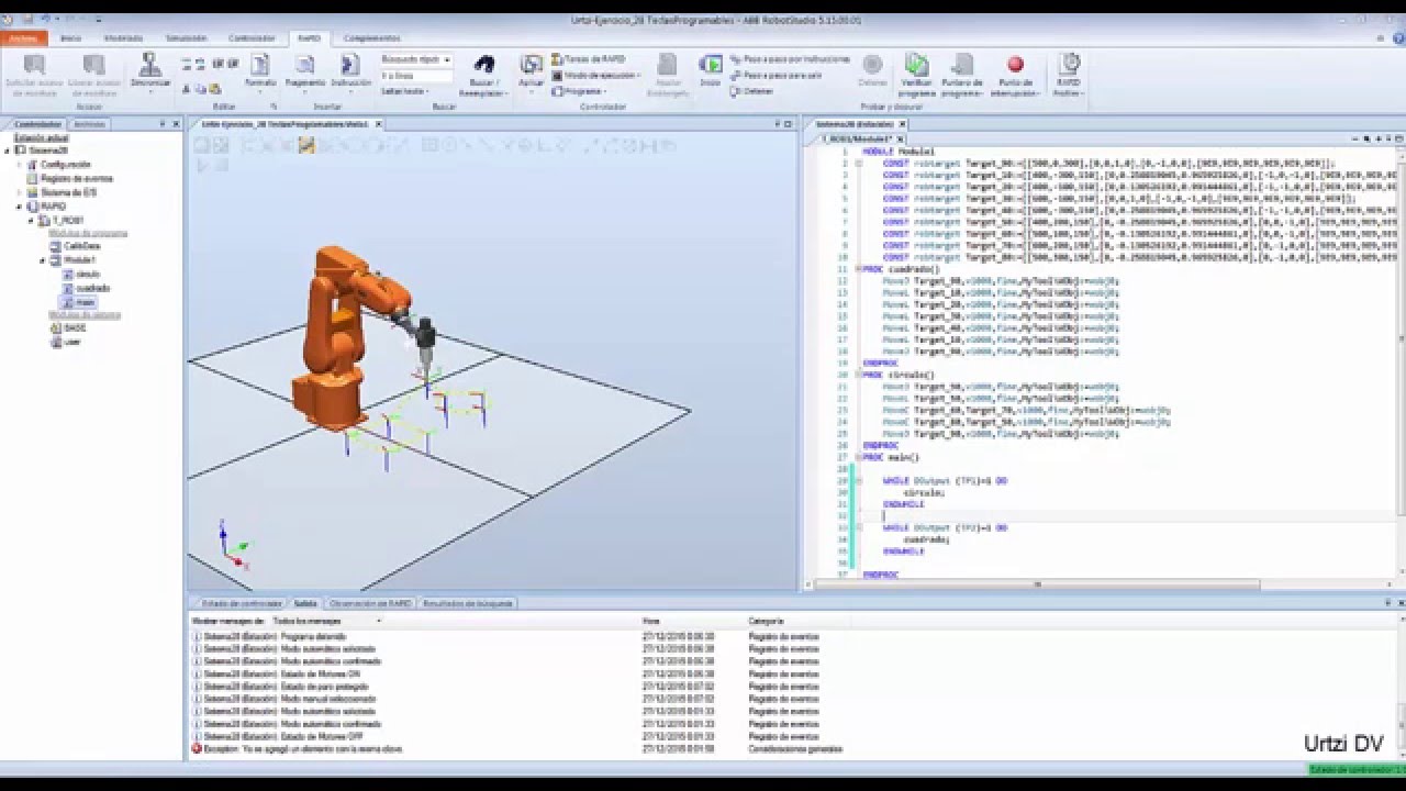 RobotStudio - Teclas Programables Del FlexPendant (Ejercicio 1) - YouTube