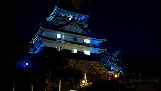 【岐阜城ブルーライトアップと夜景、展望台ライトアップ】　岐阜市　2024年11月8日（土）　　Gifu-Japan