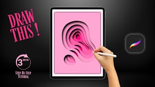 Procreate Super Easy Tutorial * Paper Cut Effect* ! 3 mns !