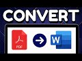 How To Convert PDF To Word Document Without Losing Formatting (Quick Tutorial)
