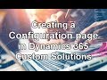 Dynamics 365 2MT Episode 58: Use Configuration Page when creating solutions