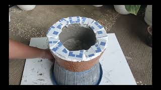 DIY - Creative Ideas Design Flower Pots From Plastic Baskets And Cement !! Simple And Very Easy