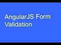 AngularJS Basic Form Validation