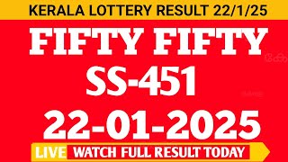 KERALA FIFTY FIFTY FF-451 LOTTERY RESULT TODAY 22/1/25 LOTTERY