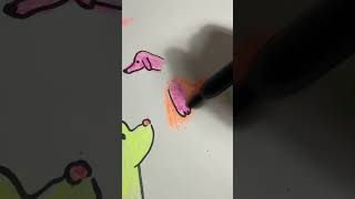 Daiso Japan neon crayons 🖍️ #doodle #crayons #crayonart #neon #glowinthedark #neonart #daisojapan