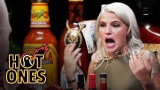 Carly Aquilino Takes on the Spicy Wings Challenge | Hot Ones