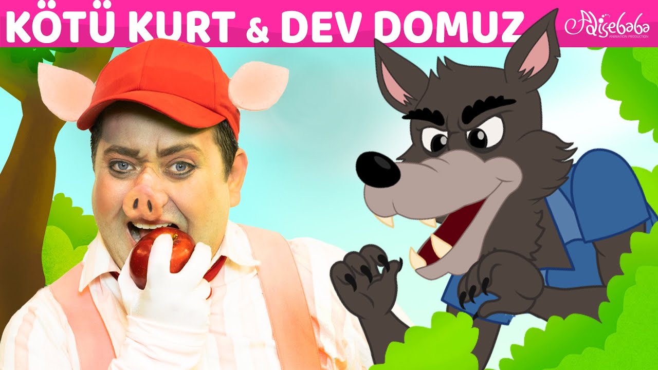 Kötü Kurt Ve Dev Domuz + Üç Küçük Domuzcuk Kampta | Adisebaba Masallar ...