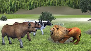 ஒரு சிங்கம் மற்றும் நான்கு காளைகள்  Lion And 4 Bulls Tamil Story   3d Animated Tamil Fairy Tales