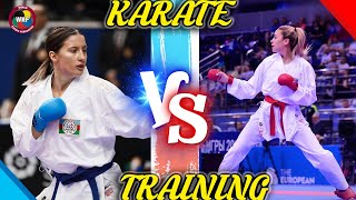 karate training [ Anzhelika terliuga ] VS [ Iryna zaretska ]  best of karate