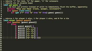 Clojure - PRACTICAL: rock, paper, scissors
