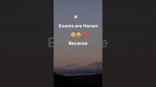 Exams are Haram because 🤗😂😎♥️ #shorts #islam #haram #exam