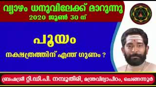 വ്യാഴമാറ്റം 2020 - പൂയം നക്ഷത്രത്തിന് എന്ത് ഗുണം?