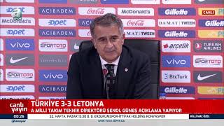 Şenol Güneş: "Bunu Beklemiyorduk" / Türkiye 3 - 3 Letonya Maç Sonu Basın Toplantısı Düzenledi
