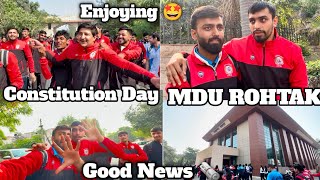 MDU Rohtak | CELEBRATE CONSTITUTION DAY 🤩 | Good News 😱 | #chiragsharmavlogs #vlog #viralvlogs