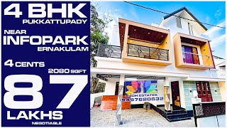 4 Cents 2080 SqFt 4BHK Villa for Sale near Infopark Ernakulam | Price 87 Lakhs and Negotiable