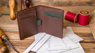 Making a vertical bifold wallet for beginners| Best Selling Leather Wallet