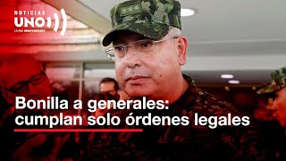 Giraldo Bonilla a militares: 'rechacen órdenes ilegales' | Noticias UNO