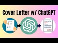 Write Cover Letter & Resume using ChatGPT 🔥 Best Prompts