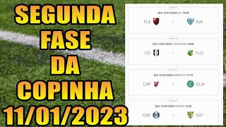 JOGOS DA SEGUNDA FASE DA COPINHA 2023 - SEGUNDA FASE DA COPINHA - CLASSIFICADOS DA COPINHA 2023