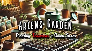 Planting Tomato and Onion Seeds Indoors.