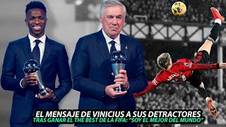 El MENSAJE de VINICIUS a SUS HATERS al PROCLAMARSE como EL MEJOR JUGADOR del MUNDO