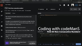 Codewars 7 kyu Find All Non-Consecutive Numbers Javascript
