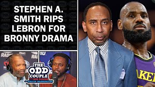 Stephen A. Smith Calls BS on LeBron's Dramatic Outburst Defending Bronny | THE ODD COUPLE